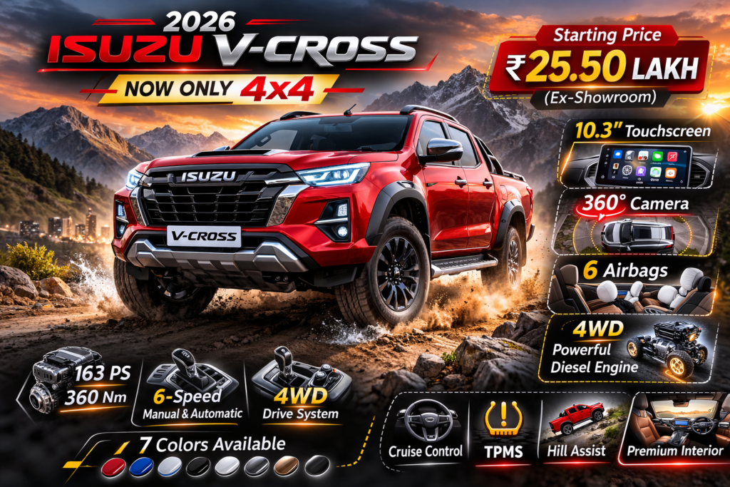 2026 Isuzu V-Cross Launch in India